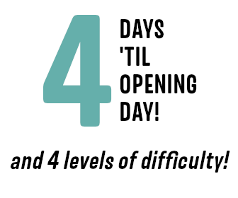 4 Days ’til Opening Day, and 4 levels of difficulty!