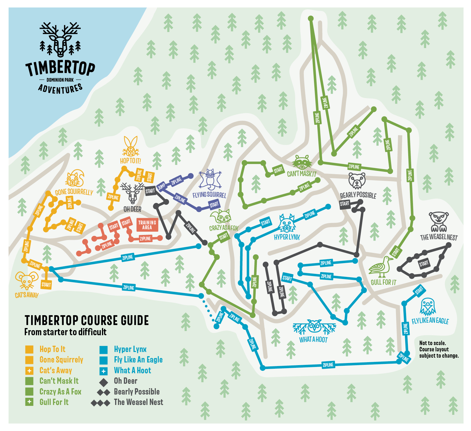 Plan du parcours TimberTop